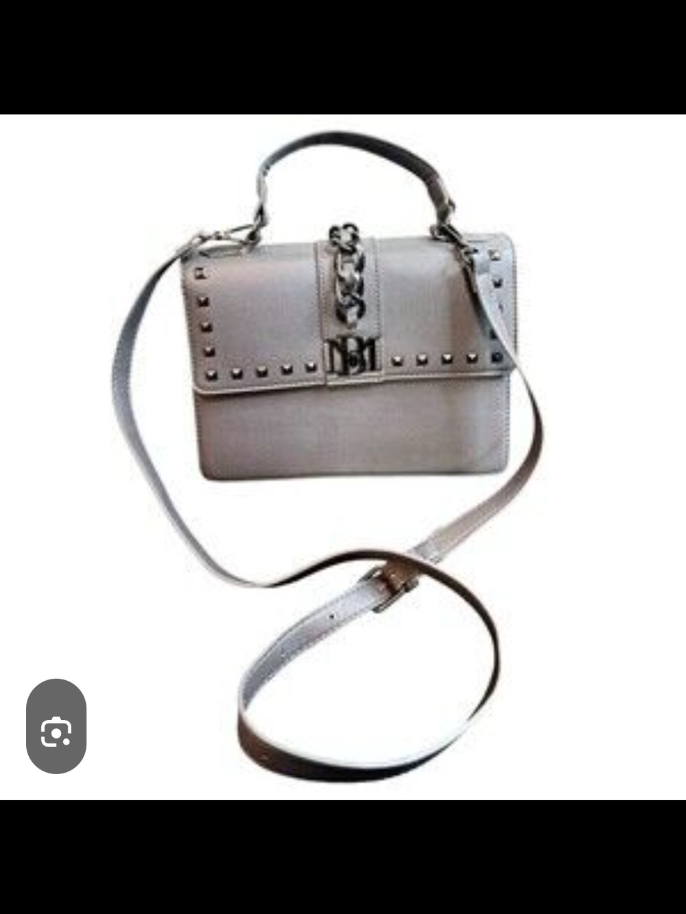 Badgley Mischka Grey Satchel/Crossbody $45 Like New - Picture 2 of 8